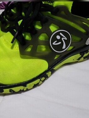 Zumba Fitness Neon Lime and Black Women's Dance Sneakers